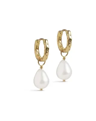 Significant Pearl Hoops - Guldfarvet